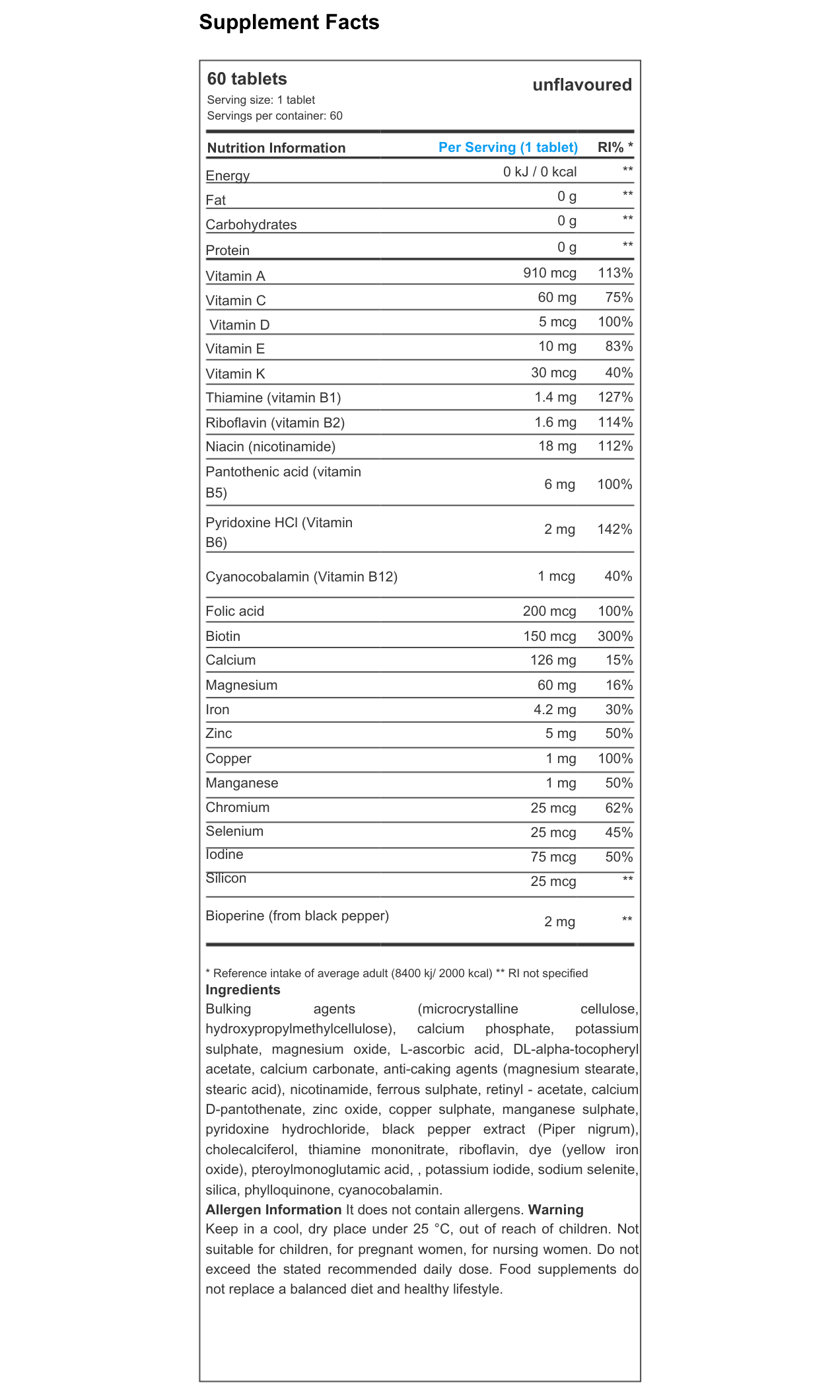 VITAMIN COMPLEX 60 CAPSULES